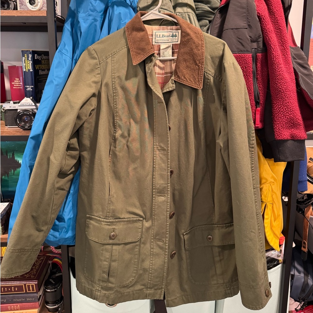 L.L. Bean Green Barn Jacket Weather-Resistant Casual